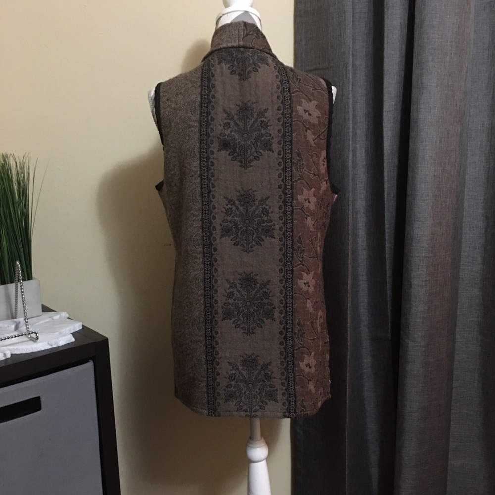 Anu Red/Brown Patterned Wool Jacket - image 3